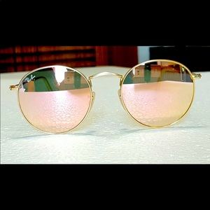 Ray Ban RB 3447 Round metal gold/pink